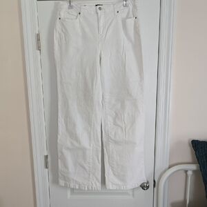 NYDJ White Wide Leg Jeans